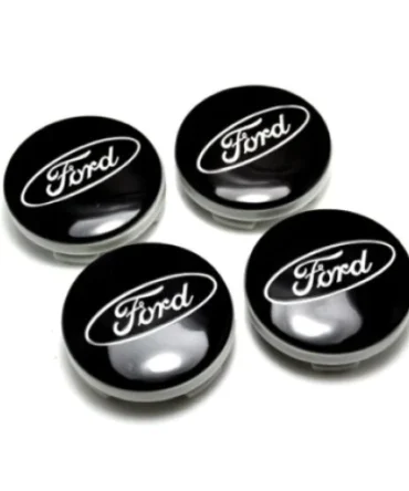 Ford 54mm BLACK Alloy Wheels Centre Caps Fits Most Models Fiesta