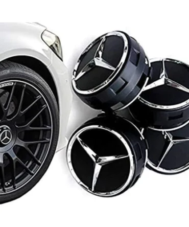 4Pcs Car Hub Centre Caps for Mercedes-Benz AMG 75mm, Waterproof Wheel Centre Covers,Dust-Proof Rims Protectors, Car Badge Decoration