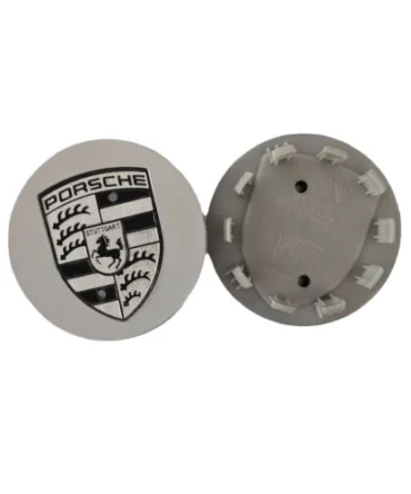 4pcs Porsche Wheel Centre Caps 65mm Silver Black