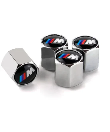 4PCS/SET Silver Metal Chrome Wheel Tyre Valve Dust Caps For BMW X|3|5
