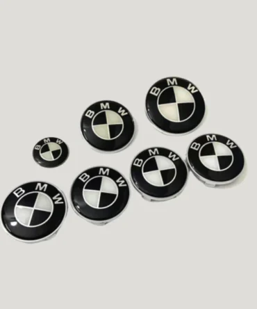 Full Set of BMW Carbon Black Boot Bonnet Badges Alloy wheel caps x7