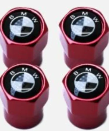 4pcs BMW Tyre Dust Screw Cap Valves Red Burgundy