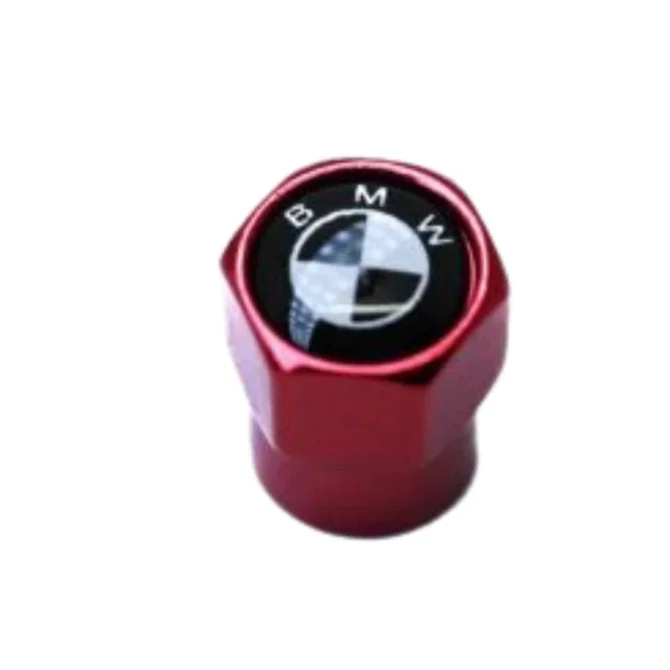 4pcs BMW Tyre Dust Screw Cap Valves Red Burgundy