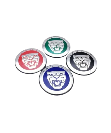 Jaguar Growler Alloy Wheel Centre Caps - Black Red, green, blue
