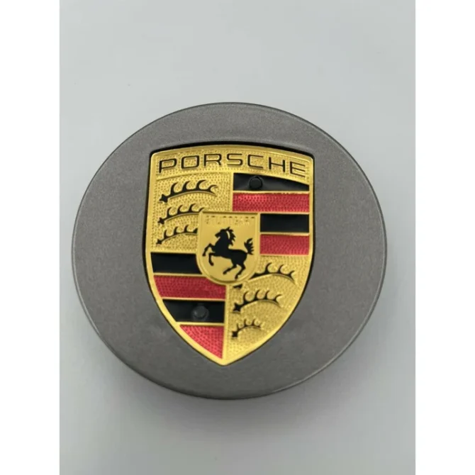 Grey Porsche Wheel Centre Caps Badge Emblem 1pcs