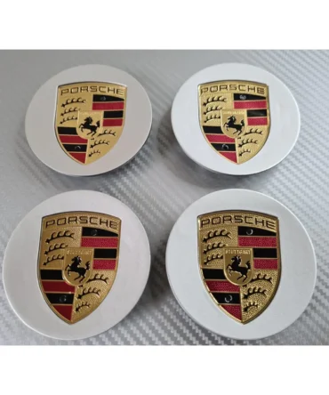 Porsche Wheel Centre Caps - 76mm - Silver
