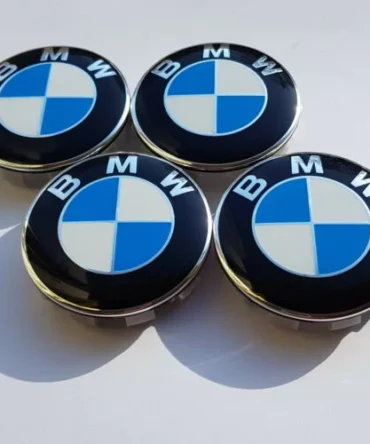 BMW (Blue+White) 4x 68MM Car BMW Wheel Centre Caps Hub Cover Badge Alloy in black, red, and white